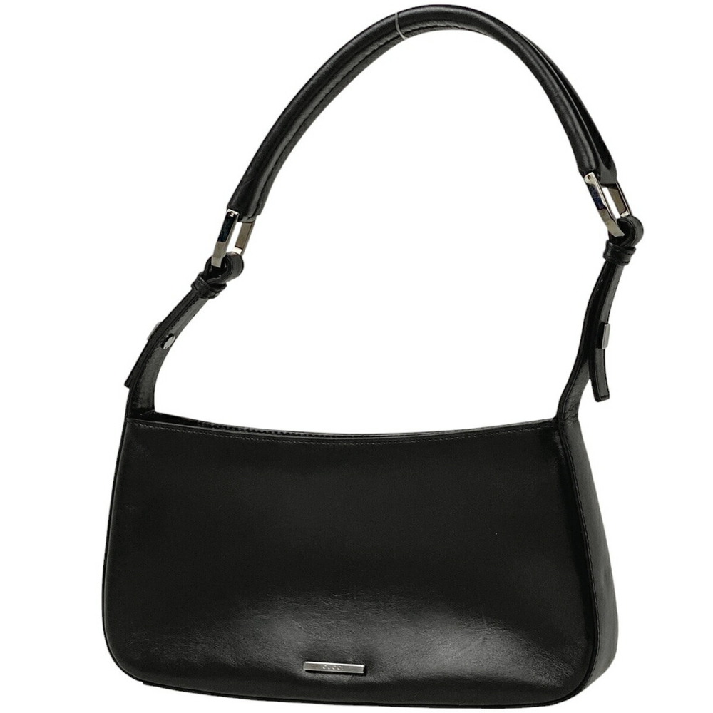 Gucci logo handbag One Shoulder Hobo leather black